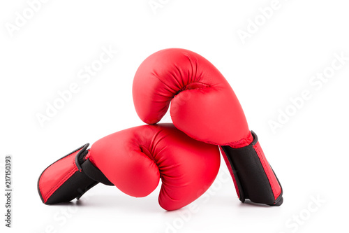 Red boxing glove isolated on white background © ddukang