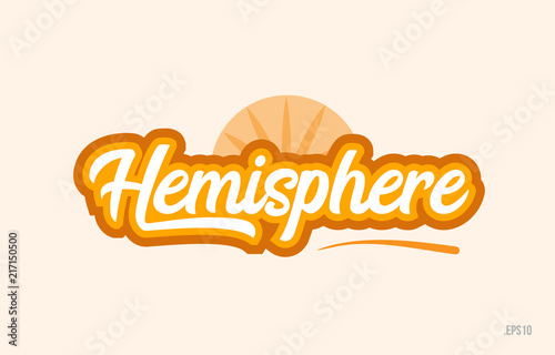 hemisphere orange color word text logo icon