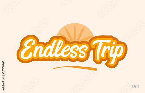 endless trip orange color word text logo icon