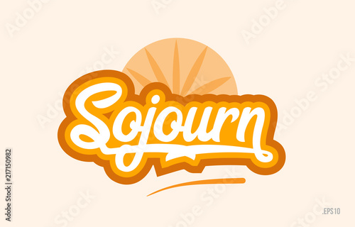 sojourn orange color word text logo icon