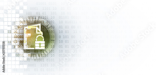 Cybersecurity and information or network protection. Future technology web services for business and internet project