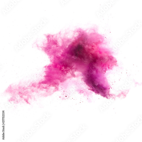 Colorful powders on white  background photo