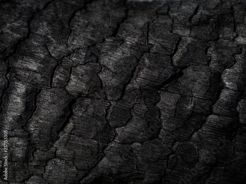 Close up Surface of charcoal