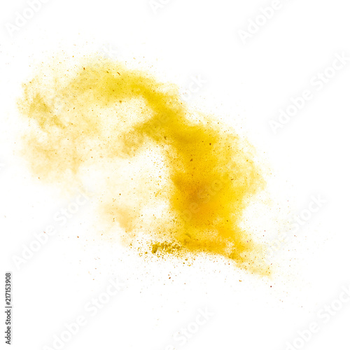 Obraz na płótnie Colorful powders on white background w salonie