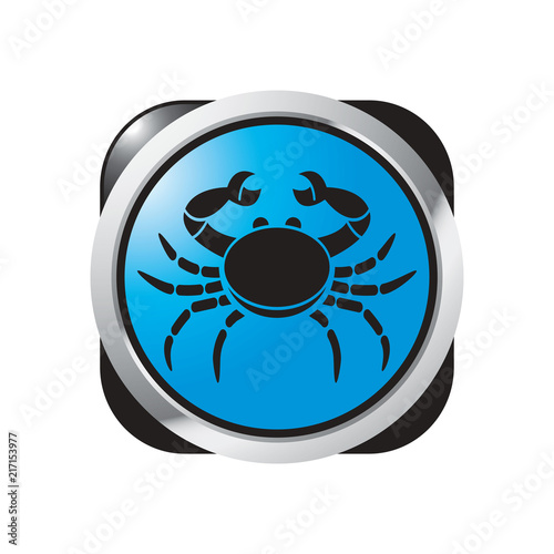 cancer zodiac vector sign or button isolated on white background