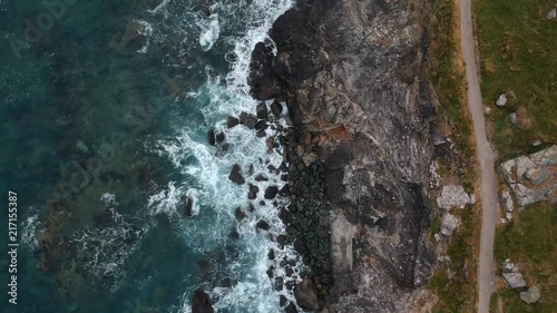 Wallpaper Mural Captured by drone aerial view of waves. Torontodigital.ca