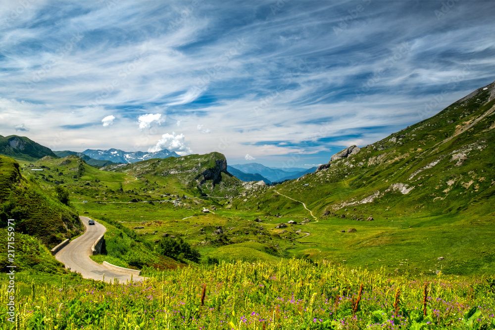 Obraz premium Alpenstraße Frankreich, Route des Grandes Alpes