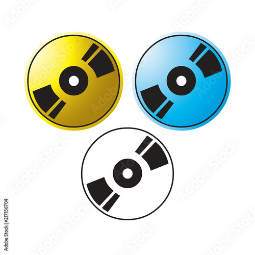 compact disc variations isolated on white background vector drawing