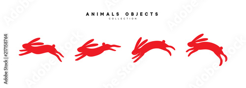 Set of rabbit illustration