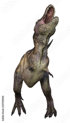 3D Illustration Dinosaur Tyrannosaurus on White
