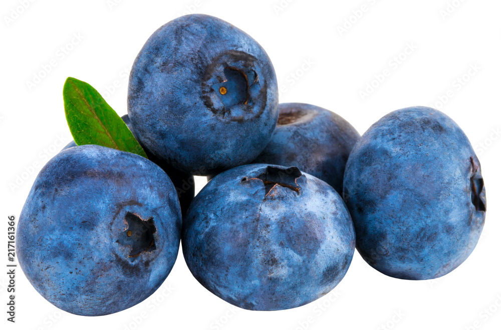 Obraz premium Blueberries isolated on white background. Clipping path
