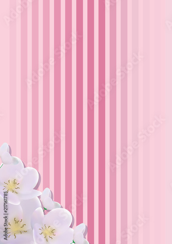 Design of postcards, covers invitations. Vector sakura.