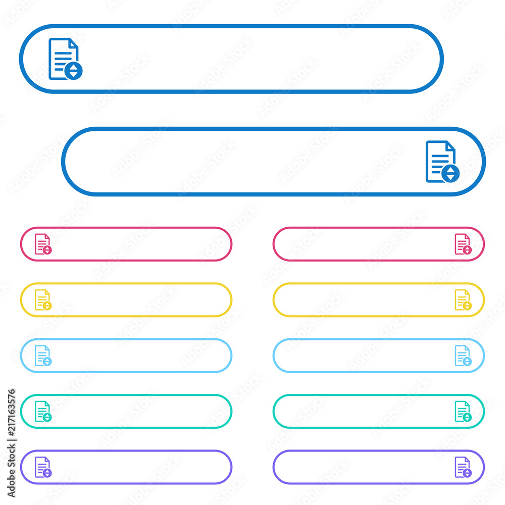 Document scrolling icons in rounded color menu buttons Document scrolling icons in rounded color menu buttons