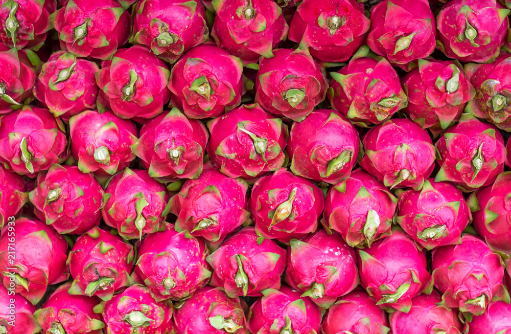 Dragon fruit in the market Dragon fruit in the market