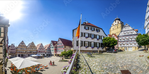 Herrenberg, Marktplatz und Stiftskirche  photo