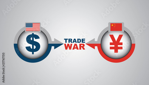 US-China trade war - economical illustration