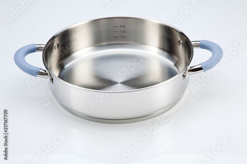 studio shot of cooking pot on the white background