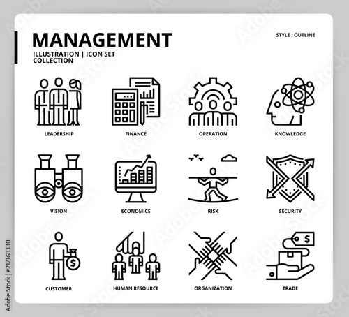 Management icon set