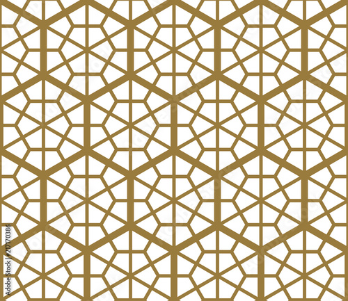 Seamless pattern based on Japanese ornament Kumiko