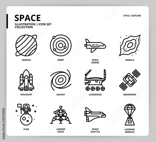 Space icon set