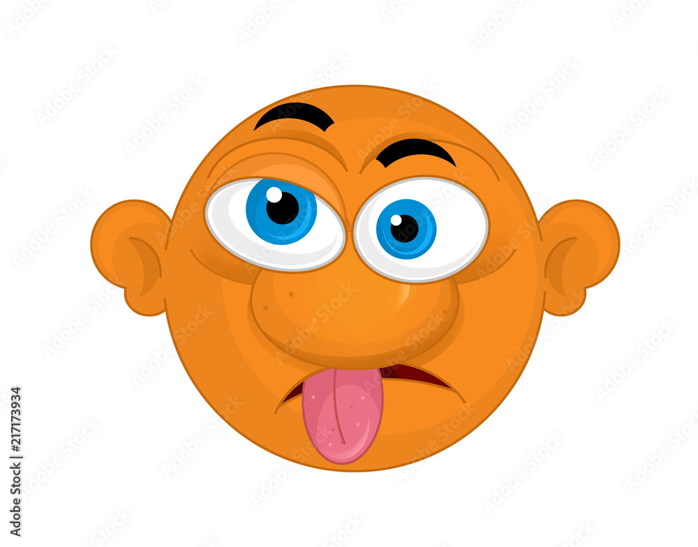 cartoon scene with face expression on white background - illustration for children cartoon scene with face expression on white background - illustration for children