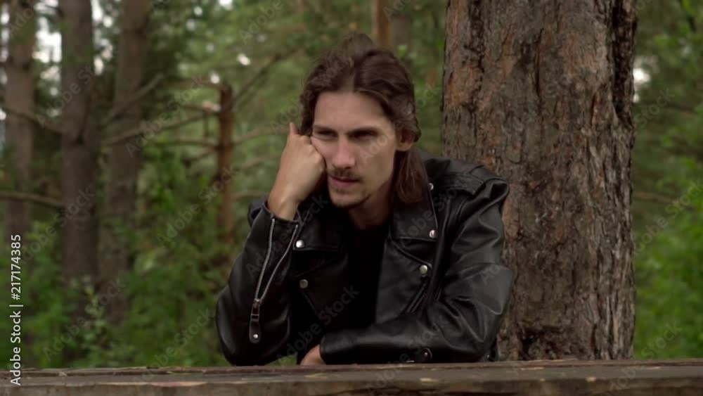 the guy in the leather jacket and glasses the guy in the leather jacket and glasses