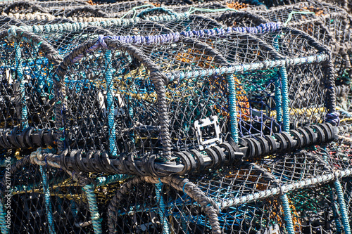 Large stack of Lobster and crab traps