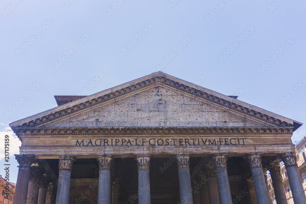 View of the Pantheon church in Rome, Italy