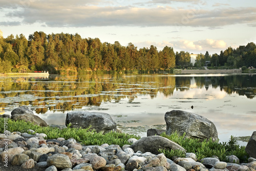 Lake Valkeinen in Kuopio. Northern Savonia. Finland photo