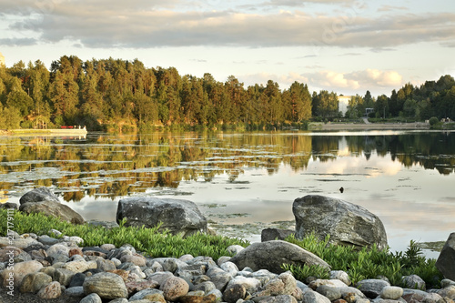 Lake Valkeinen in Kuopio. Northern Savonia. Finland photo