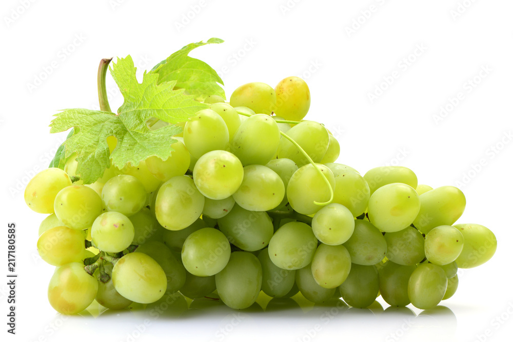 Grapes on a white background