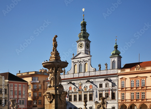 Ottokar II square in Ceske Budejovice. Czech Republic © Andrey Shevchenko