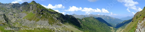 Panorama mozzafiato di montagna, Passo,San Marco, foto scattata dalle trincee della prima guerra mondiale photo