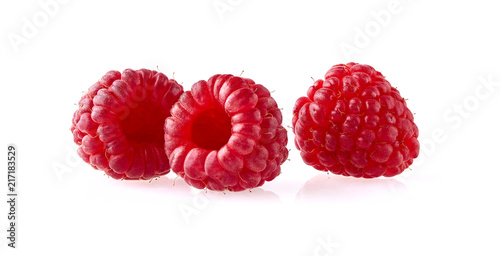 Raspberries Isolated on White Background