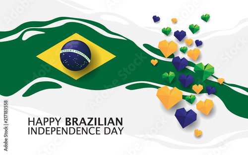 happy brazilian independence day with creative design