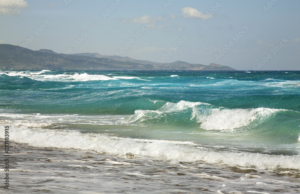 Mediterranean sea in Isola Rossa village. Sardinia. Italy