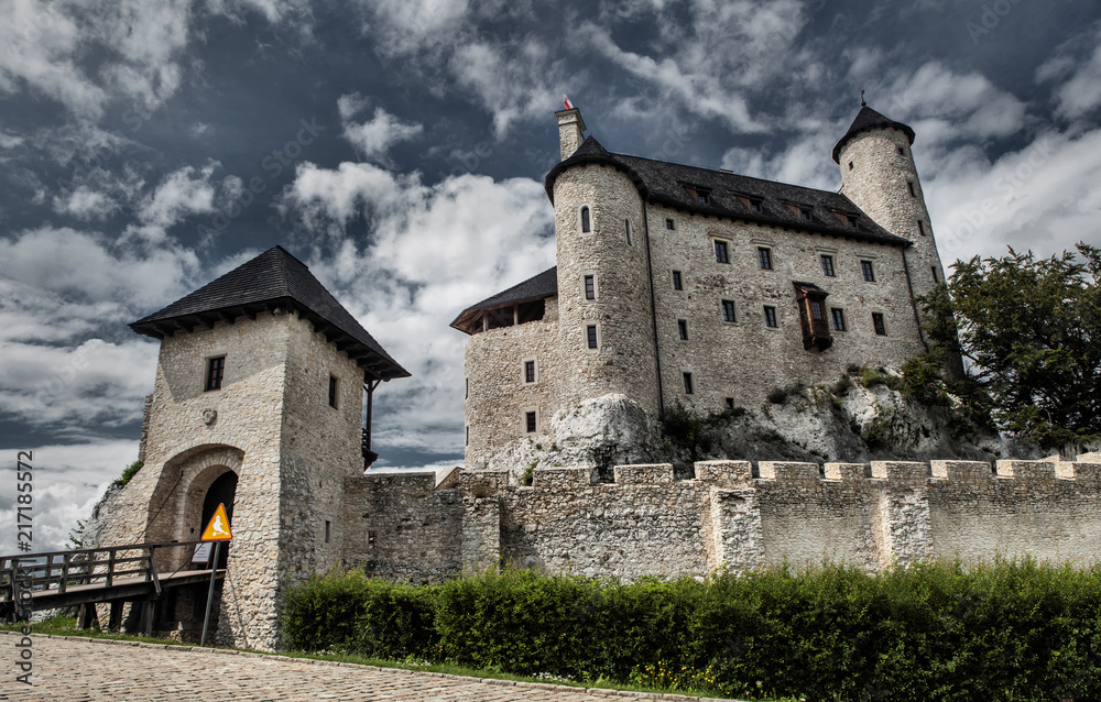 Old castle in Bobolice, Poland