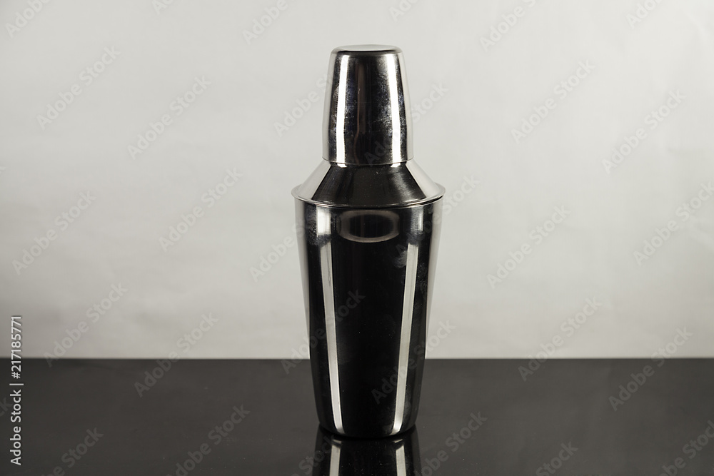 cocktail shaker on black and white cocktail shaker on black and white