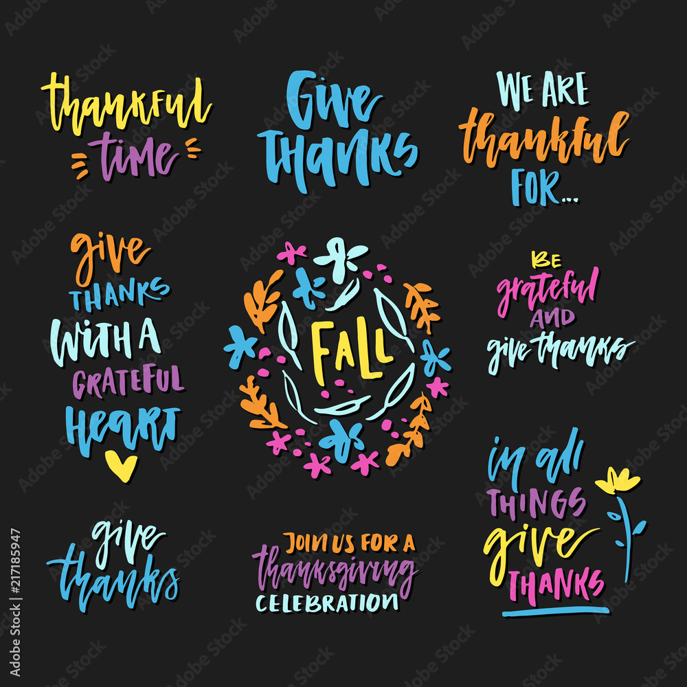 Thanksgiving Lettering Collection