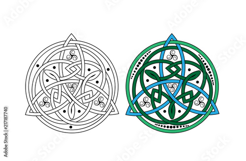 Celtic style tribal pattern design. Vector illustration.