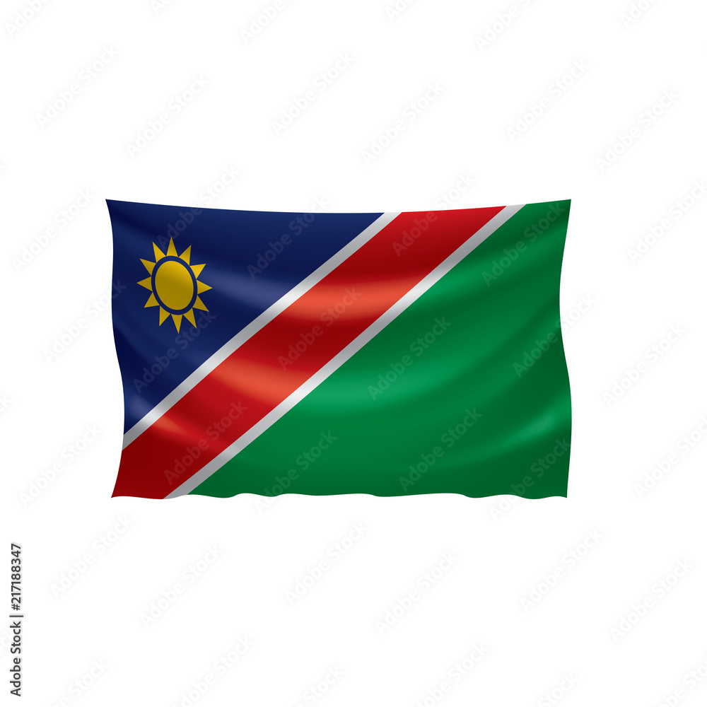 Fototapeta premium Namibia flag, vector illustration on a white background