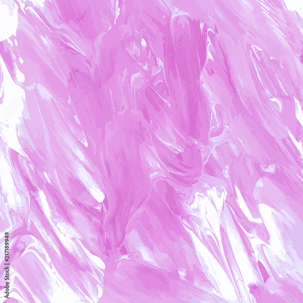 Pink, rose, magenta pastel grunge marble watercolor dry brush strokes texture hand paint on white background. Abstract acrylic pours, fluid art with stains, splashes. Oil frame, place for text, logo.