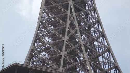 Eiffel Tower (close up tilt shot)