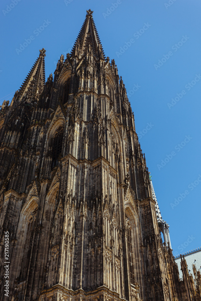 Exterior View of the Koelner Dom (Cologne Cathedral) on a sunny Day in Koeln, Germany