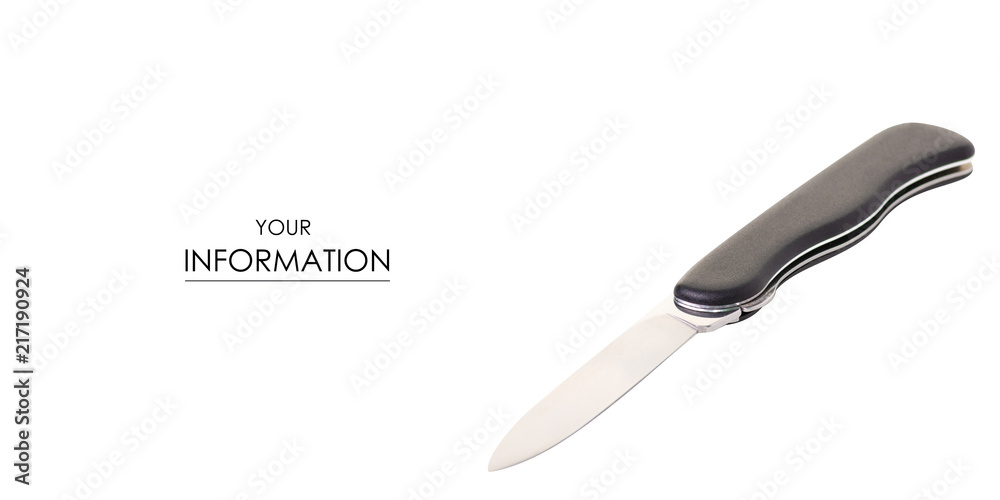 Obraz premium Folding knife pattern on a white background isolation