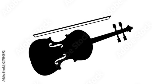 violino, archi, sagoma, silhouette