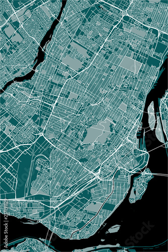 map of the city of Montreal , Canada