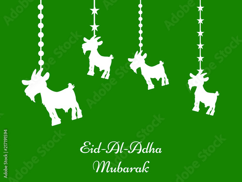 Illustration of background for the occasion of Muslim festival Eid-al-adha 
