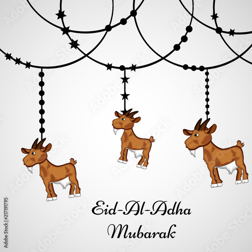 Illustration of background for the occasion of Muslim festival Eid-al-adha 
