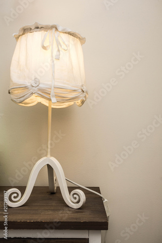 Vintage design Lamp night light on a shelve